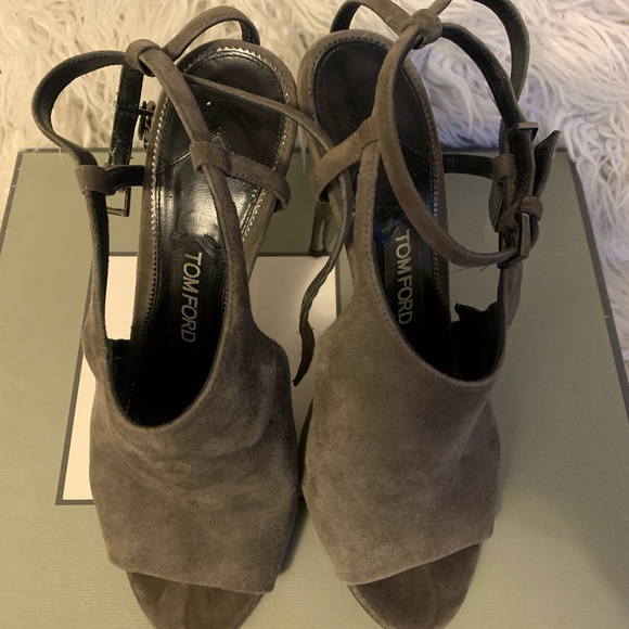 TOM FORD Graphite Heels, size 37,5 US 7, in original box with dust bags - Picture 3 of 9